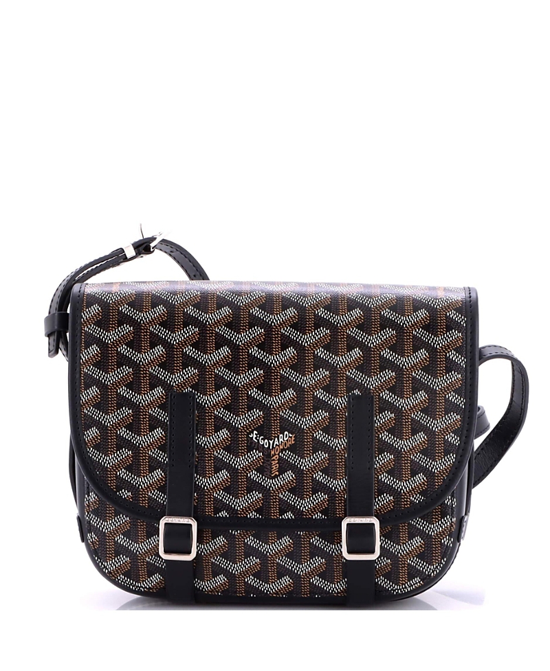 Pre-owned Goyard Pre-Owned Goyard Pm Belvedere Messenger Bag Coated Canvas with Leather