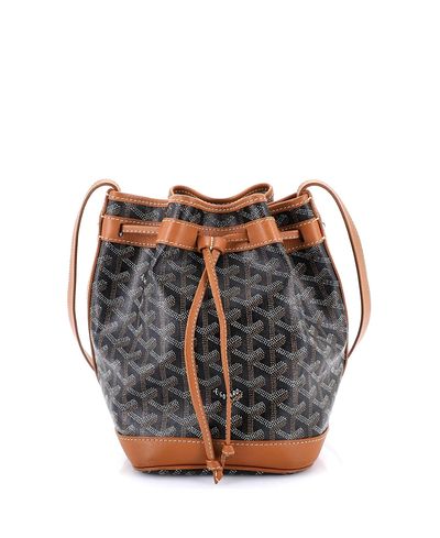 Pre-owned Goyard Pre-Owned Goyard Pm Petit Flot Bucket Bag Coated Canvas