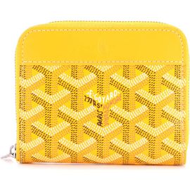 Pre-Owned Goyard Pre-Owned Goyard Zip Wallet Coated Canvas Compact