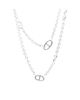 Pre-owned Hermes Pre-Owned HERMES 120 Farandole Long Necklace Sterling Silver, 47 - 1
