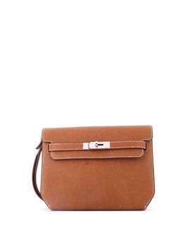 Pre-owned Hermes Pre-Owned HERMES 25 Kelly Depeches Pouch Barenia