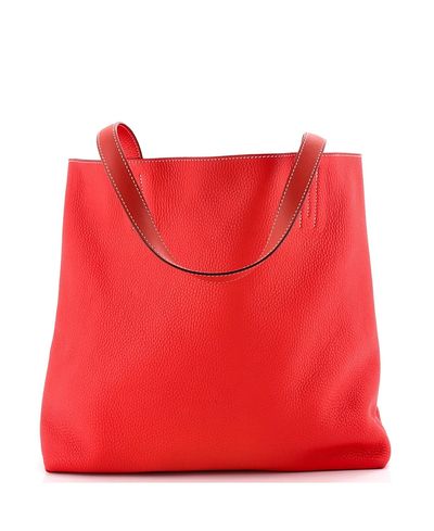 Pre-owned Hermes Pre-Owned HERMES 45 Double Sens Tote Clemence and Swift