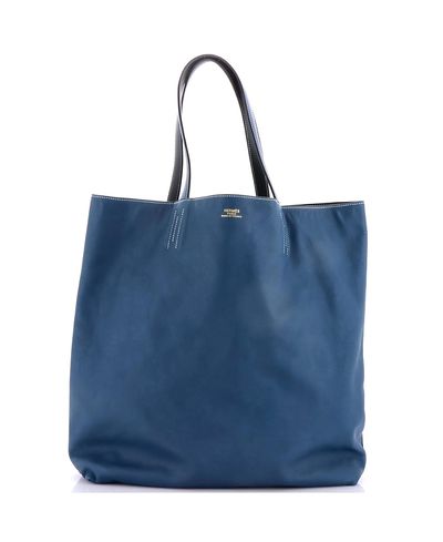 Pre-owned Hermes Pre-Owned HERMES 45 Double Sens Tote Veau Sikkim