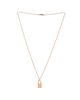 Pre-owned Hermes Pre-Owned HERMES Amulettes Cadenas Pendant Necklace 18K Rose Gold with Diamonds, 16 - 2