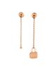 Pre-owned Hermes Pre-Owned HERMES Amulettes Constance Drop Earrings 18K Rose Gold with Diamonds - 2