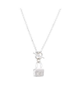 Pre-owned Hermes Pre-Owned HERMES Amulettes Constance Pendant Nm Necklace Sterling Silver, 16