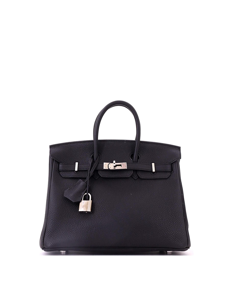 Pre-owned Hermes Pre-Owned HERMES Birkin 25 Handbag Black Togo with Palladium Hardware