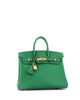 Pre-owned Hermes Pre-Owned HERMES Birkin 25 Handbag Green Swift with Gold Hardware - 2