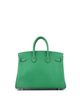 Pre-owned Hermes Pre-Owned HERMES Birkin 25 Handbag Green Swift with Gold Hardware - 3