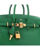 Pre-owned Hermes Pre-Owned HERMES Birkin 25 Handbag Green Swift with Gold Hardware - 6