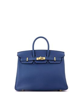 Pre-owned Hermes Pre-Owned HERMES Birkin 25 Novillo Leather Satchel