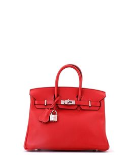 Pre-owned Hermes Pre-Owned HERMES Birkin 25 Swift Leather Palladium Hardware Tote