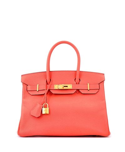 Pre-owned Hermes Pre-Owned HERMES Birkin 30 Epsom Leather Top Handle Bag with Gold Hardware