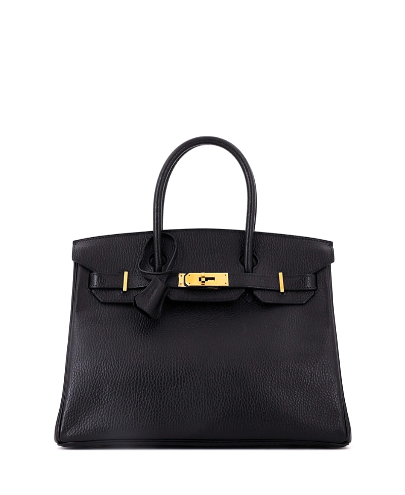 Pre-owned Hermes Pre-Owned HERMES Birkin 30 Handbag Black Ardennes with Gold Hardware