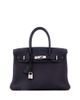 Pre-owned Hermes Pre-Owned HERMES Birkin 30 Handbag Black Fjord with Palladium Hardware - 1