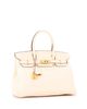 Pre-owned Hermes Pre-Owned HERMES Birkin 30 Handbag Light Clemence with Gold Hardware - 3