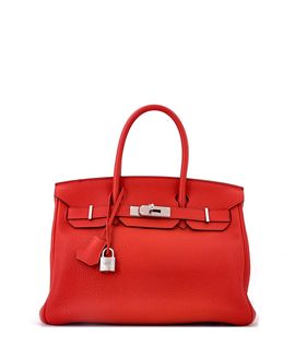 Pre-owned Hermes Pre-Owned HERMES Birkin 30 Togo Leather Palladium Tote