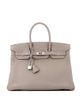 Pre-owned Hermes Pre-Owned HERMES Birkin 35 Handbag Green Clemence with Palladium Hardware - 1
