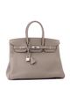 Pre-owned Hermes Pre-Owned HERMES Birkin 35 Handbag Green Clemence with Palladium Hardware - 2
