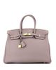Pre-owned Hermes Pre-Owned HERMES Birkin 35 Handbag Grey Togo with Gold Hardware - 1