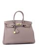 Pre-owned Hermes Pre-Owned HERMES Birkin 35 Handbag Grey Togo with Gold Hardware - 2