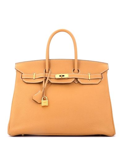 Pre-owned Hermes Pre-Owned HERMES Birkin 35 Togo Leather Gold Tone Hardware Satchel