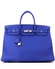 Pre-owned Hermes Pre-Owned HERMES Birkin 40 Handbag Blue Togo with Palladium Hardware - 1