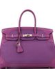 Pre-Owned Hermes Pre-Owned Hermes Birkin Ghillies Bag Purple Togo and Swift with Palladium Hardware 35 - 1