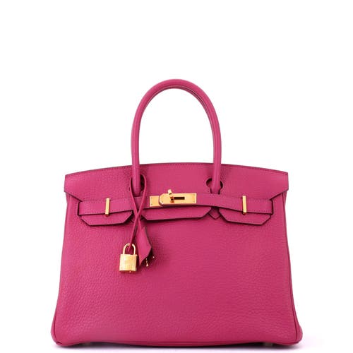 Pre-Owned Hermes Pre-Owned Hermes Birkin Handbag Pink Fjord with Gold Hardware 30 