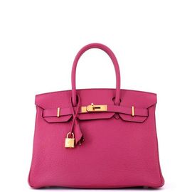 Pre-Owned Hermes Pre-Owned Hermes Birkin Handbag Pink Fjord with Gold Hardware 30 