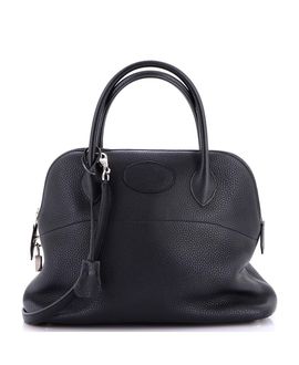 Pre-owned Hermes Pre-Owned HERMES Bolide 31 Clemence Leather Top Handle Satchel