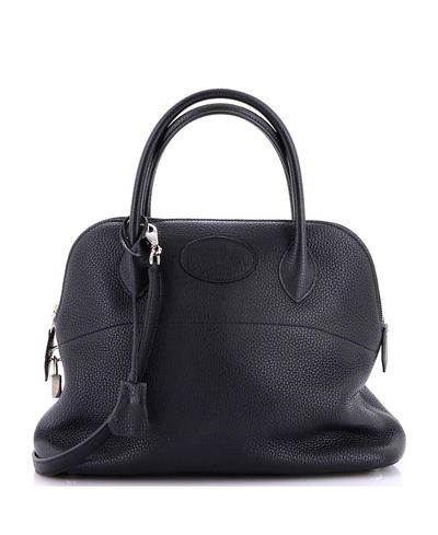 Pre-owned Hermes Pre-Owned HERMES Bolide 31 Clemence Leather Top Handle Satchel