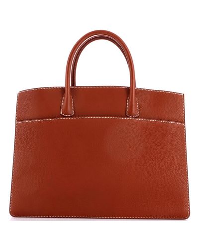 Pre-owned Hermes Pre-Owned HERMES Bus Bag Leather Tote
