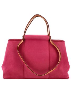 Pre-owned Hermes Pre-Owned HERMES Cabag Elan 39 Canvas & Leather Tote