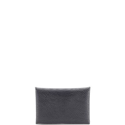 Pre-Owned Hermes Pre-Owned Hermes Calvi Card Holder Lizard