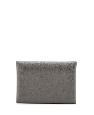 Pre-owned Hermes Pre-Owned HERMES Calvi Duo Card Holder Evercolor