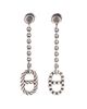 Pre-owned Hermes Pre-Owned HERMES Chaine d'Ancre Alea Ii Dangle Earrings Sterling Silver - 1