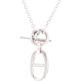 Pre-Owned Hermes Pre-Owned Hermes Chaine d'Ancre Pendant Necklace Sterling Silver 
