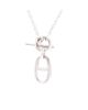 Pre-owned Hermes Pre-Owned HERMES Chaine d'Ancre Pendant Necklace Sterling Silver, 16 - 1