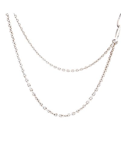 Pre-owned Hermes Pre-Owned HERMES Chaine d'Ancre Punk Long Double Necklace Sterling Silver, 30