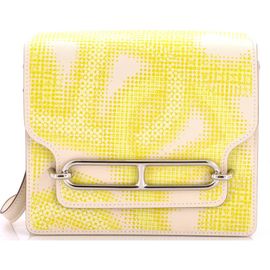 Pre-Owned Hermes Pre-Owned Hermes Circuit 24 Faubourg Roulis Bag Printed Swift 18