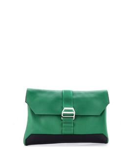 Pre-owned Hermes Pre-Owned HERMES Cityslide Clutch Leather with Nylon
