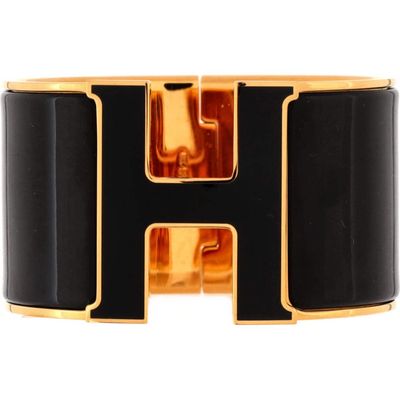 Pre-Owned Hermes Pre-Owned Hermes Clic H Bracelet Enamel Extra Wide