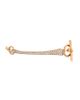 Pre-owned Hermes Pre-Owned HERMES Clou de Forge Chain Bracelet 18K Rose Gold with Pave Diamonds - 1