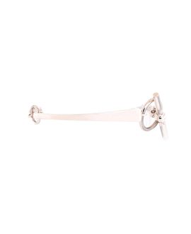 Pre-owned Hermes Pre-Owned HERMES Clou de Forge Chain Bracelet Sterling Silver