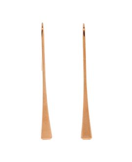 Pre-owned Hermes Pre-Owned HERMES Clou de Forge Drop Earrings 18K Rose Gold