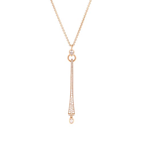 Pre-Owned Hermes Pre-Owned Hermes Clou De Forge Pendant Necklace 18K Rose Gold and Diamonds Large
