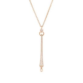 Pre-Owned Hermes Pre-Owned Hermes Clou De Forge Pendant Necklace 18K Rose Gold and Diamonds Large