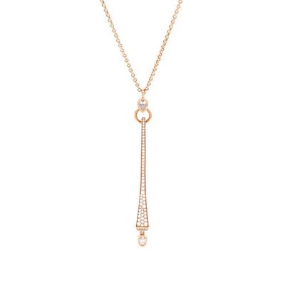 Pre-Owned Hermes Pre-Owned Hermes Clou De Forge Pendant Necklace 18K Rose Gold and Diamonds Large