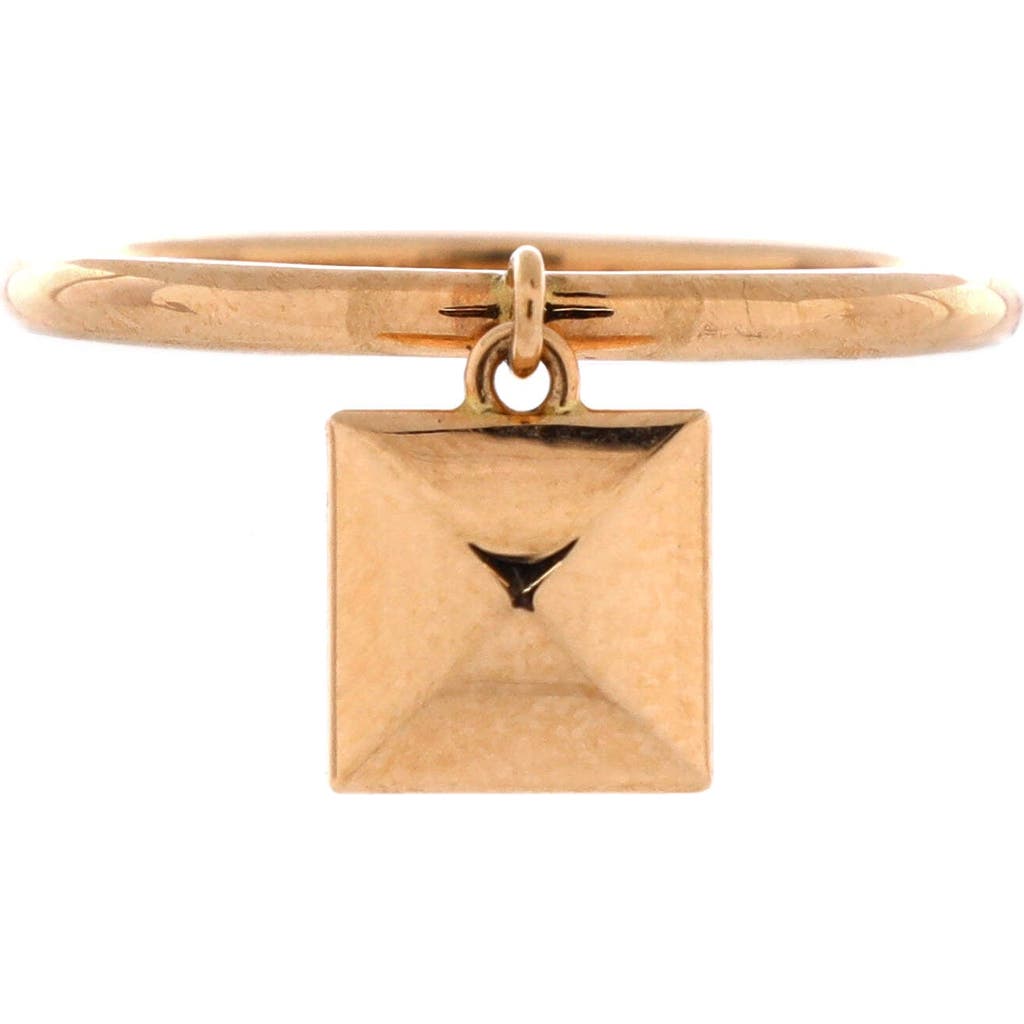 Pre-Owned Hermes Pre-Owned Hermes Clou d'H Charm Ring 18K Rose Gold Small